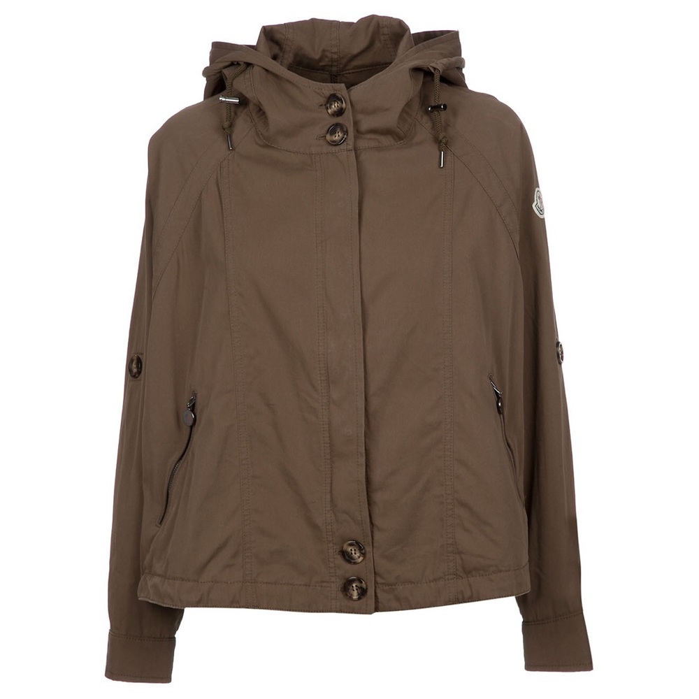 MONCLER Char Dolman Cotton Jacket Olive Green sz 3